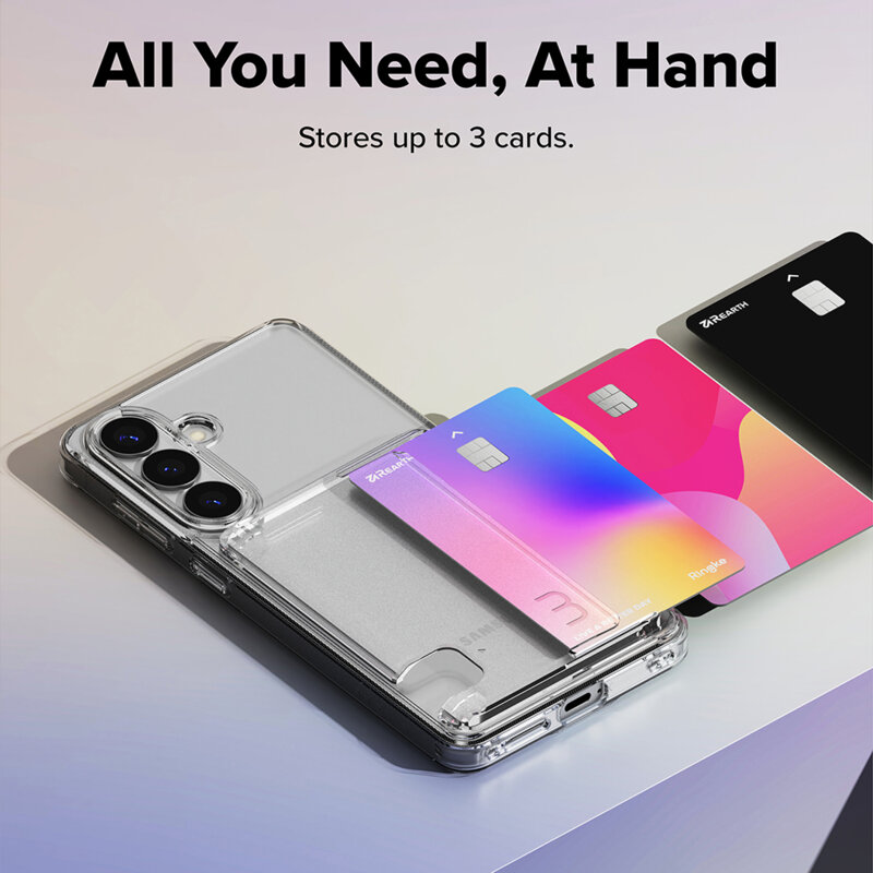 Husa Samsung Galaxy S26 Ringke Fusion Card, transparenta