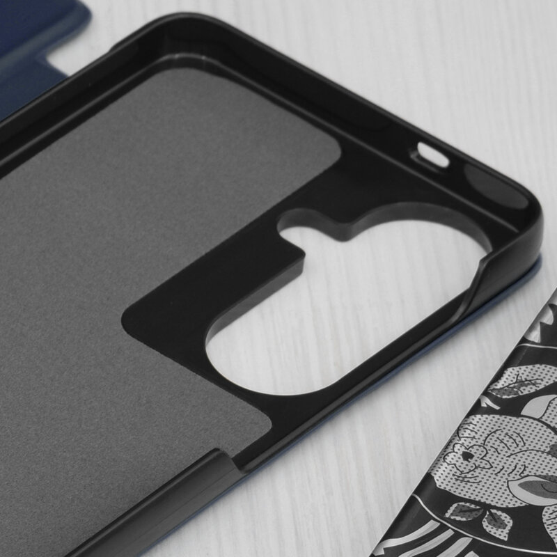 Husa Samsung Galaxy S26 Eco Leather View flip tip carte, albastru