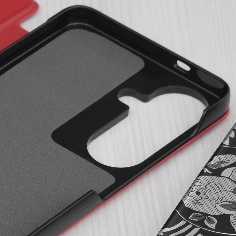 Husa Samsung Galaxy S26 Eco Leather View flip tip carte, rosu