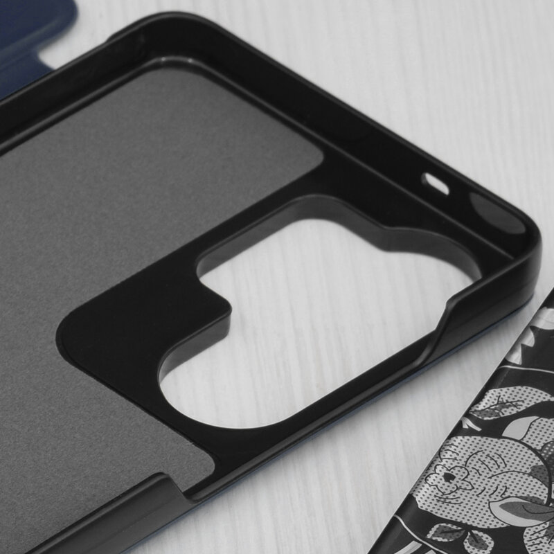 Husa Samsung Galaxy S26 Ultra Eco Leather View flip tip carte, albastru