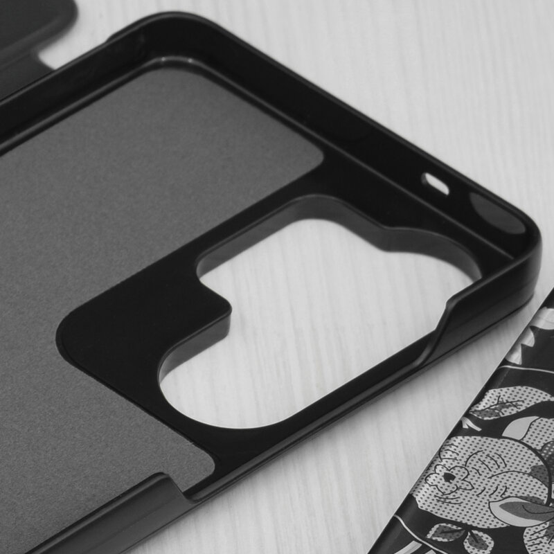 Husa Samsung Galaxy S26 Ultra Eco Leather View flip tip carte, negru