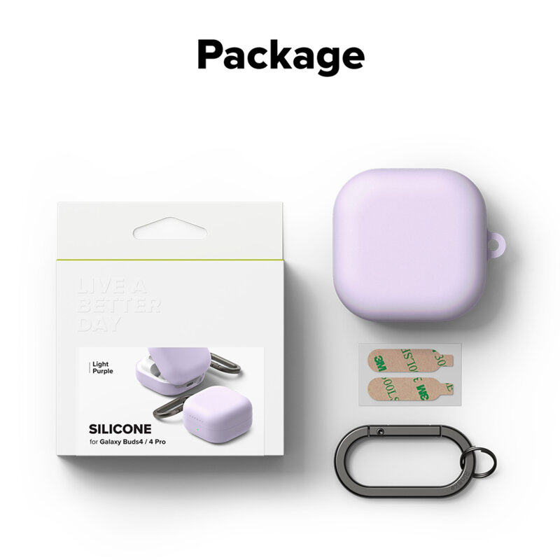 Husa Samsung Galaxy Buds 4 Pro Ringke Silicone, mov
