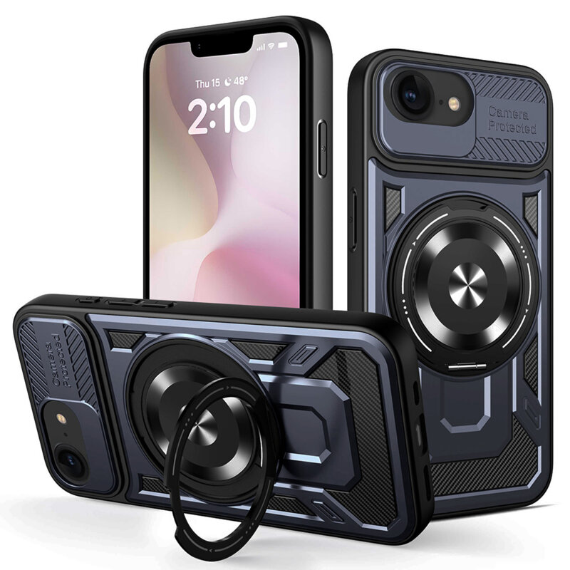 Husa iPhone 17e Techsuit RuggedCam, albastru