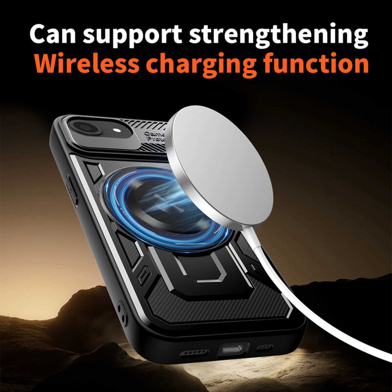 Husa iPhone 17e Techsuit RuggedCam, albastru