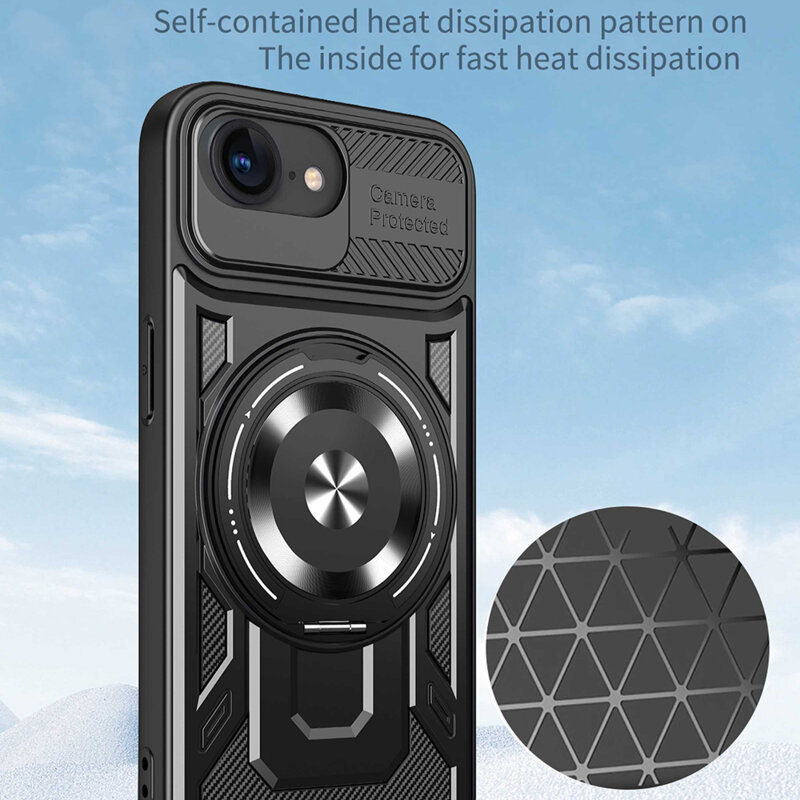 Husa iPhone 17e Techsuit RuggedCam, albastru