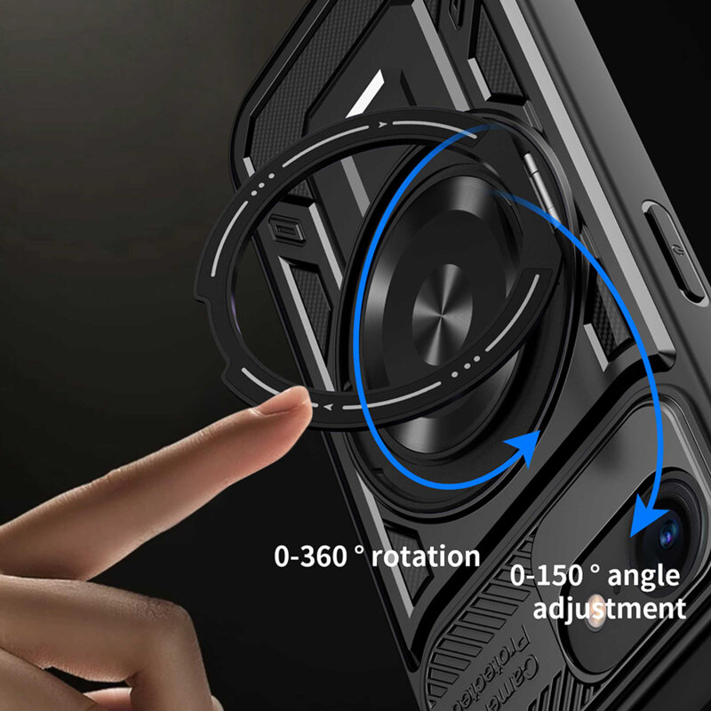 Husa iPhone 17e Techsuit RuggedCam, albastru