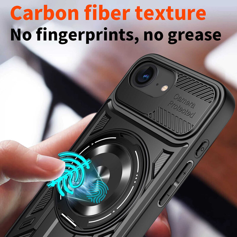 Husa iPhone 17e Techsuit RuggedCam, negru