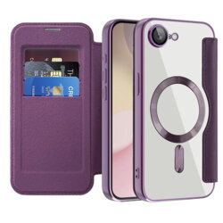 Husa iPhone 17e Techsuit SmartMag Book Case, mov