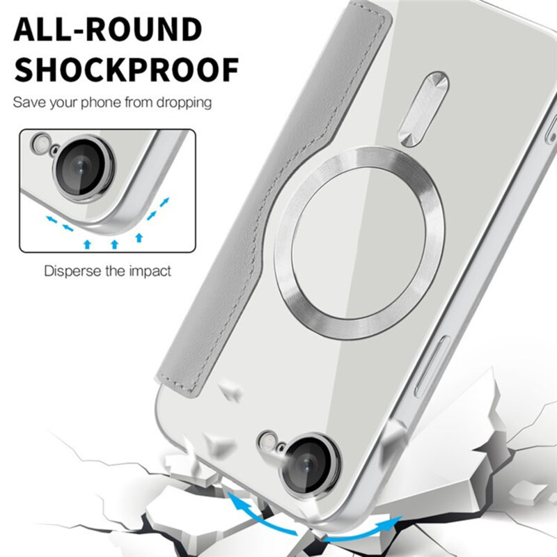 Husa iPhone 17e Techsuit SmartMag Book Case, gri