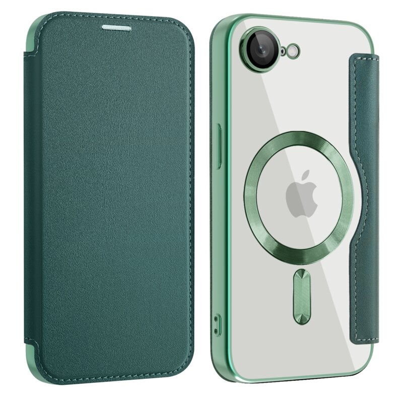 Husa iPhone 17e Techsuit SmartMag Book Case, verde