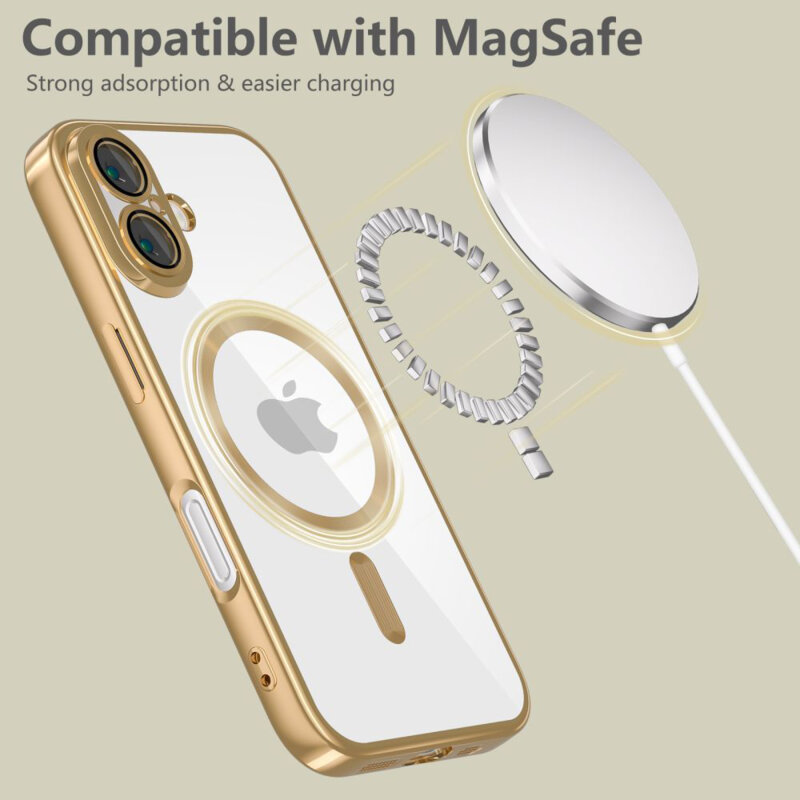 Husa premium iPhone 17e Techsuit Luxury Crystal MagSafe, negru