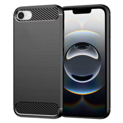 Husa iPhone 17e Techsuit Carbon Silicone, negru
