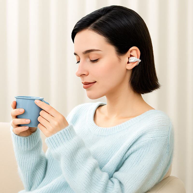 Casti open-ear cu Noise Cancelling Acefast FA005, 400mAh, alb