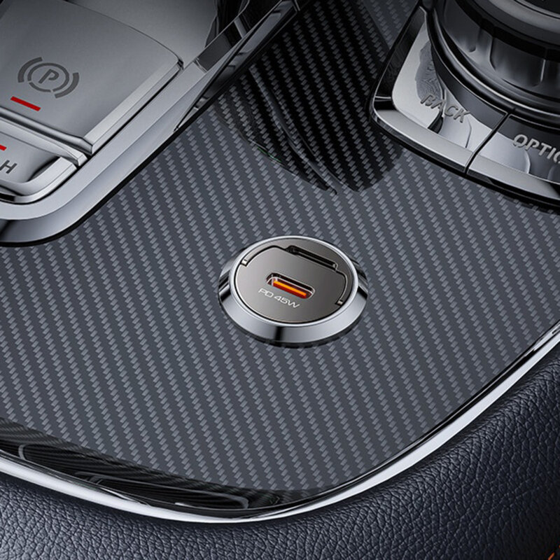 Mini incarcator auto PD45W, USB-C Yesido Y67, negru