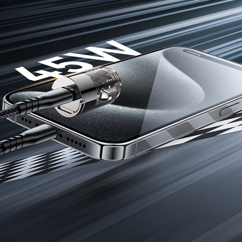 Mini incarcator auto PD45W, USB-C Yesido Y67, negru