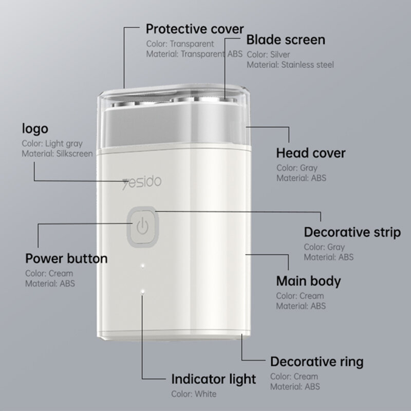 Aparat de ras electric Yesido MG20, alb