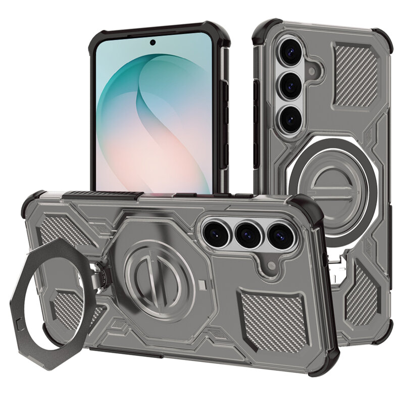 Husa Samsung Galaxy S26 Plus Techsuit Carbon Shield PRO, fumuriu