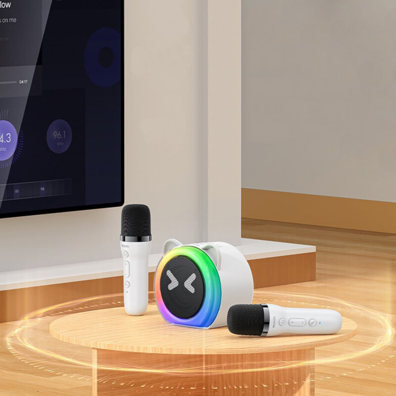 Set boxa karaoke Bluetooth + microfoane Yesido YSW36, alb