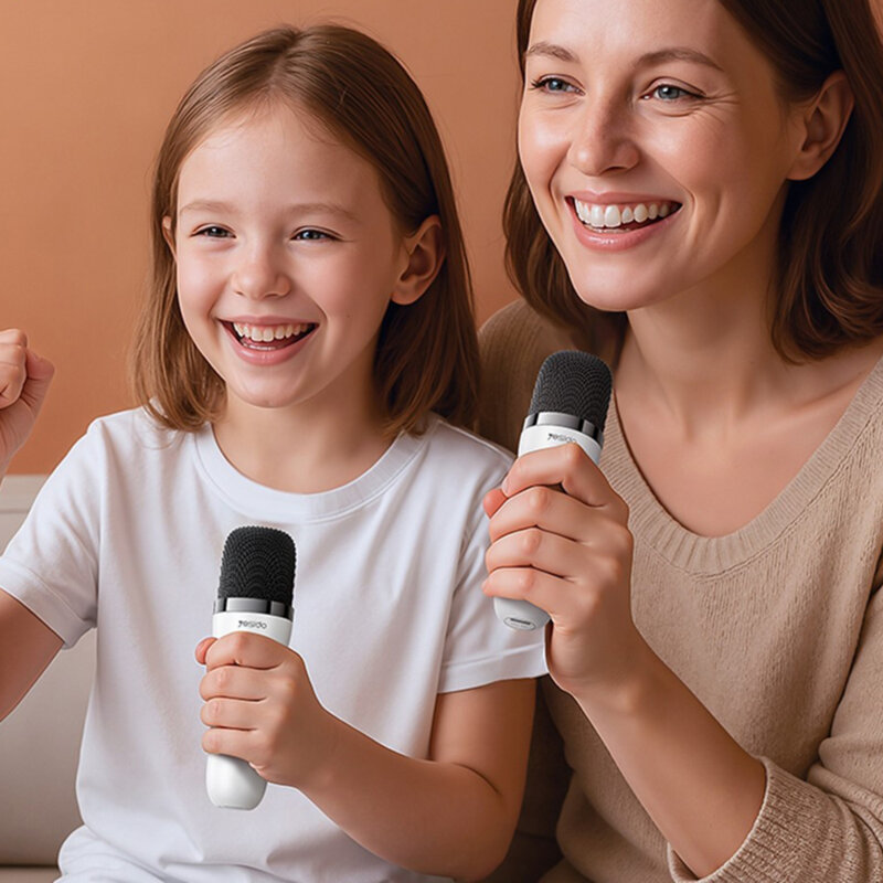 Set boxa karaoke Bluetooth + microfoane Yesido YSW36, alb