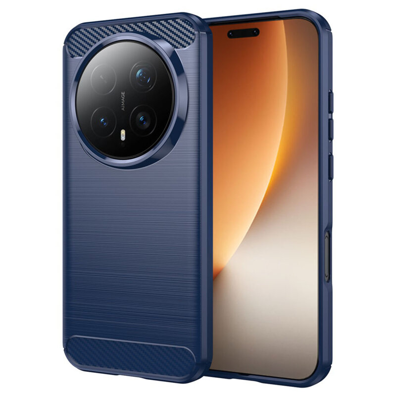 Husa Honor Magic8 Pro Techsuit Carbon Silicone, albastru