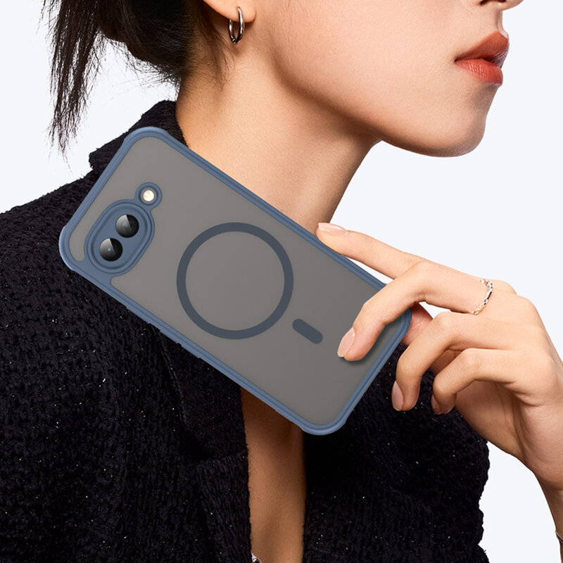 Husa Google Pixel 10a Techsuit HaloFrost II MagSafe, bleumarin