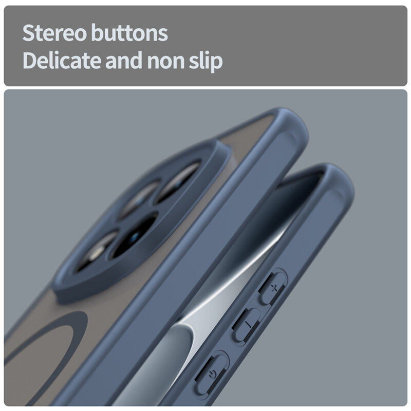 Husa Xiaomi Redmi Note 15 Pro+ 5G Techsuit HaloFrost II MagSafe, bleumarin