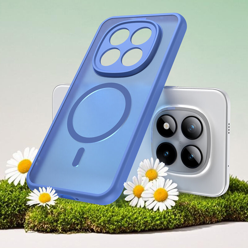 Husa Xiaomi Poco M8 Pro 5G Techsuit HaloFrost II MagSafe, albastru