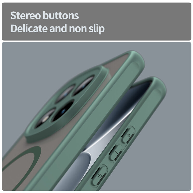 Husa Xiaomi Redmi Note 15 Pro+ 5G Techsuit HaloFrost II MagSafe, verde