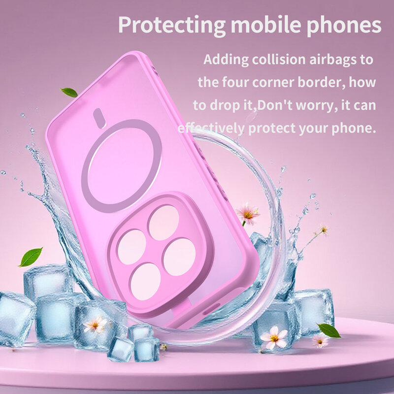 Husa Xiaomi Poco M8 Pro 5G Techsuit HaloFrost II MagSafe, roz