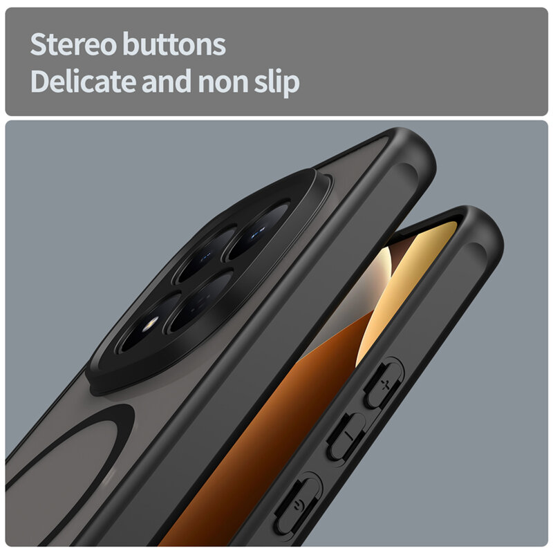 Husa Xiaomi Redmi Note 15 Pro 4G Techsuit HaloFrost II MagSafe, negru