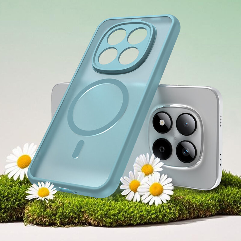 Husa Xiaomi Redmi Note 15 Pro 5G Techsuit HaloFrost II MagSafe, verde menta