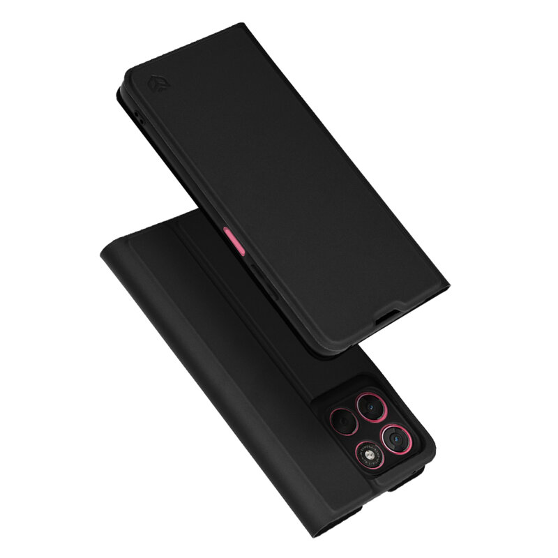 Husa Motorola Moto G57 Power Techsuit Magskin Book, negru