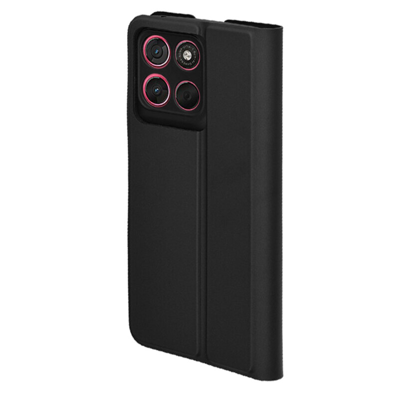 Husa Motorola Moto G57 Power Techsuit Magskin Book, negru