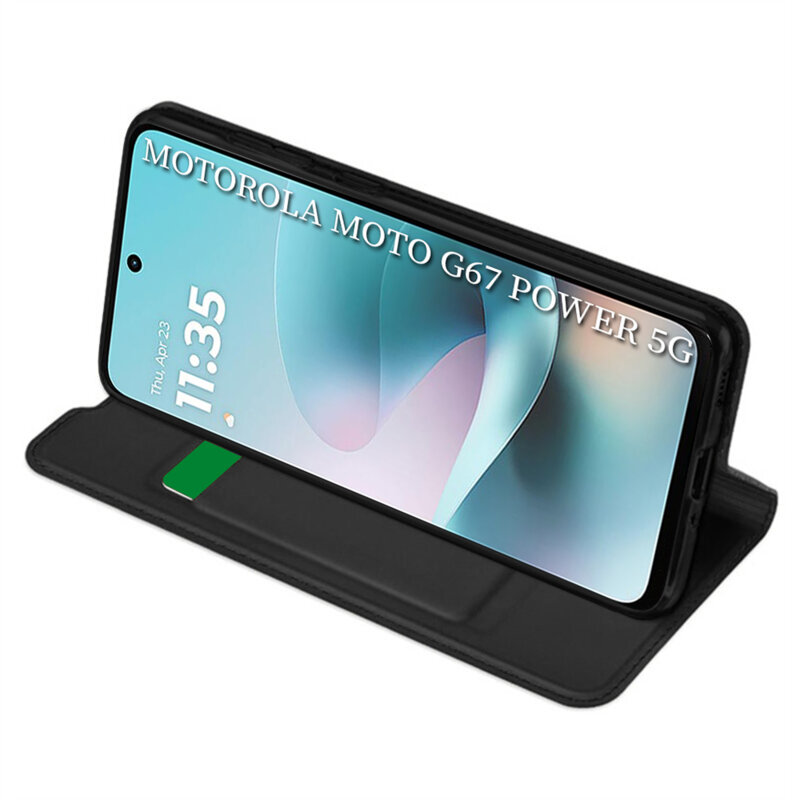 Husa Motorola Moto G67 Power Techsuit Magskin Book, negru