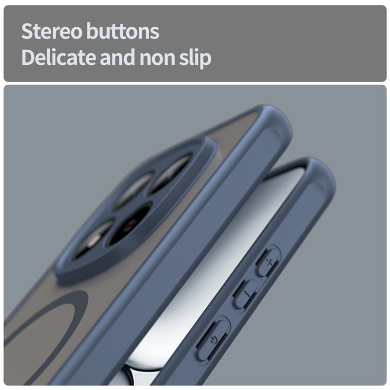 Husa Xiaomi Redmi Note 15 Pro 5G Techsuit HaloFrost II MagSafe, bleumarin