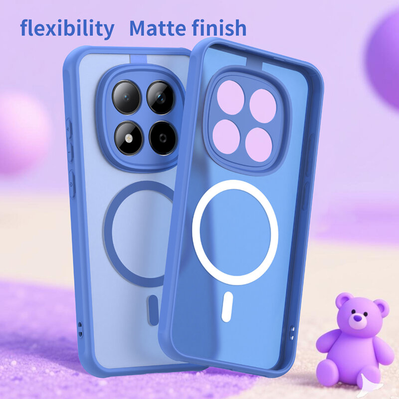 Husa Xiaomi Redmi Note 15 Pro 5G Techsuit HaloFrost II MagSafe, albastru