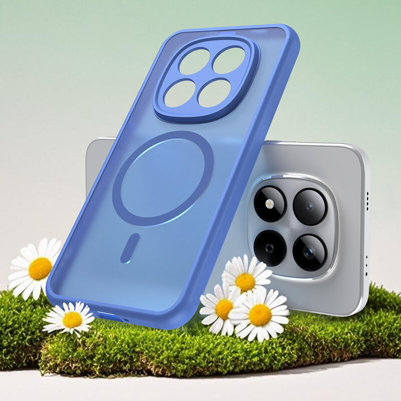 Husa Xiaomi Redmi Note 15 Pro 5G Techsuit HaloFrost II MagSafe, albastru