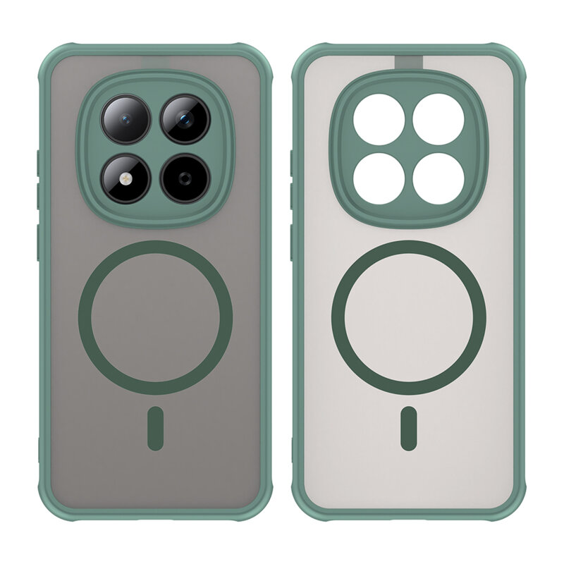 Husa Xiaomi Redmi Note 15 Pro 5G Techsuit HaloFrost II MagSafe, verde