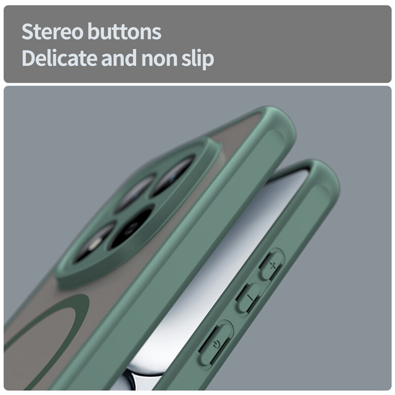 Husa Xiaomi Redmi Note 15 Pro 5G Techsuit HaloFrost II MagSafe, verde