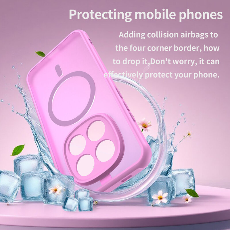 Husa Xiaomi Redmi Note 15 Pro 5G Techsuit HaloFrost II MagSafe, roz