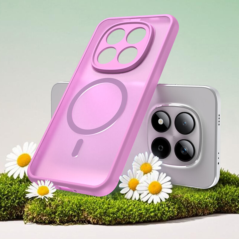 Husa Xiaomi Redmi Note 15 Pro 5G Techsuit HaloFrost II MagSafe, roz