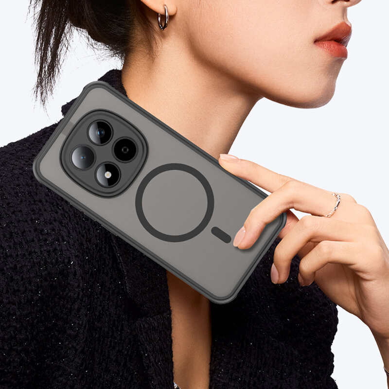 Husa Xiaomi Redmi Note 15 Pro 5G Techsuit HaloFrost II MagSafe, negru