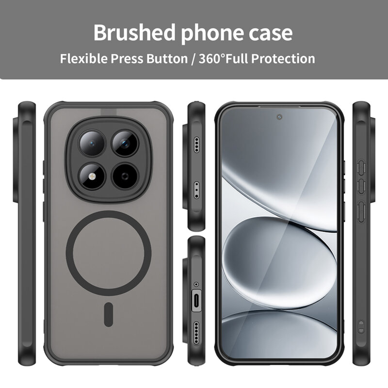 Husa Xiaomi Redmi Note 15 Pro 5G Techsuit HaloFrost II MagSafe, negru