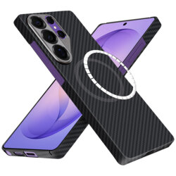 Husa Samsung Galaxy S26 Ultra Techsuit Aramid Fiber MagSafe, negru