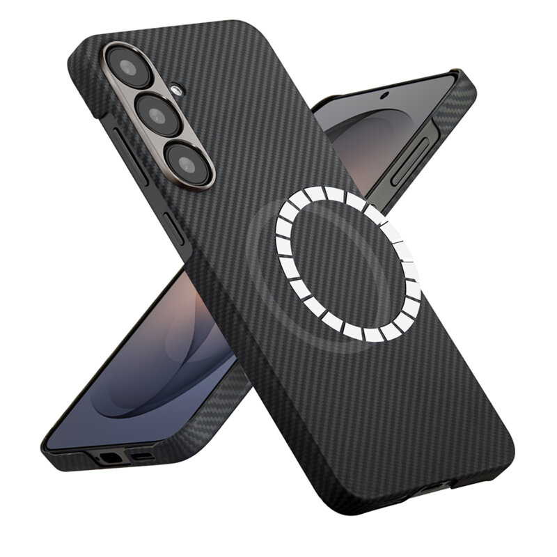 Husa Samsung Galaxy S26 Techsuit Aramid Fiber MagSafe, negru