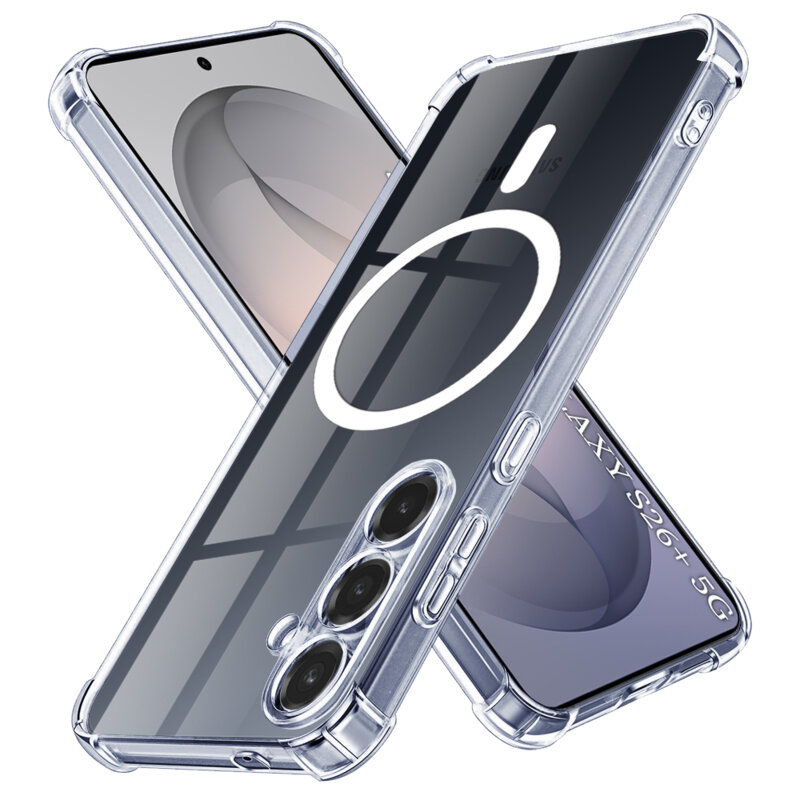 Husa Samsung Galaxy S26 Plus Techsuit Shockproof Clear Silicone MagSafe, transparenta