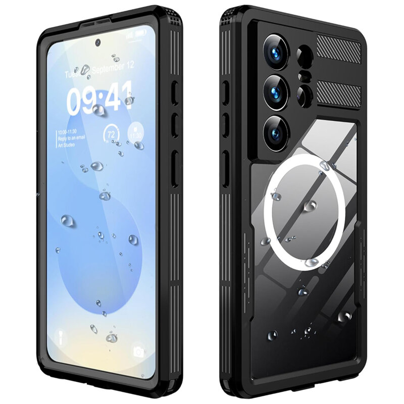 Husa impermeabila Samsung Galaxy S26 Ultra ShellBox Waterproof IP68, negru