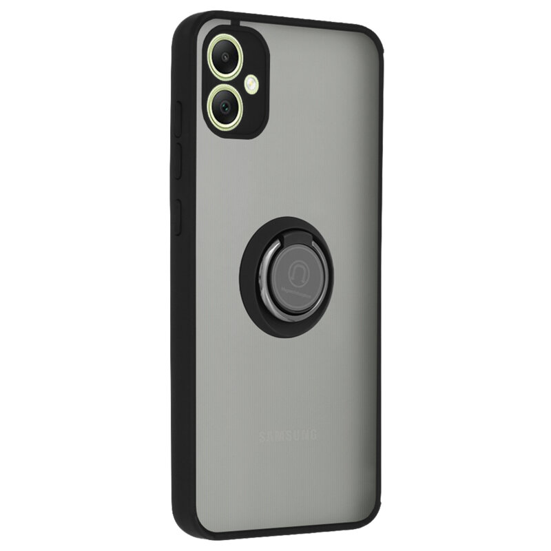 Husa Samsung Galaxy A05 Techsuit Glinth cu inel suport stand magnetic, negru