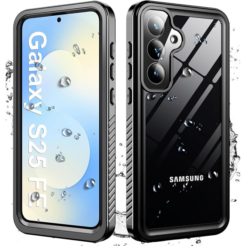 Husa impermeabila Samsung Galaxy S25 FE ShellBox Waterproof IP68, negru