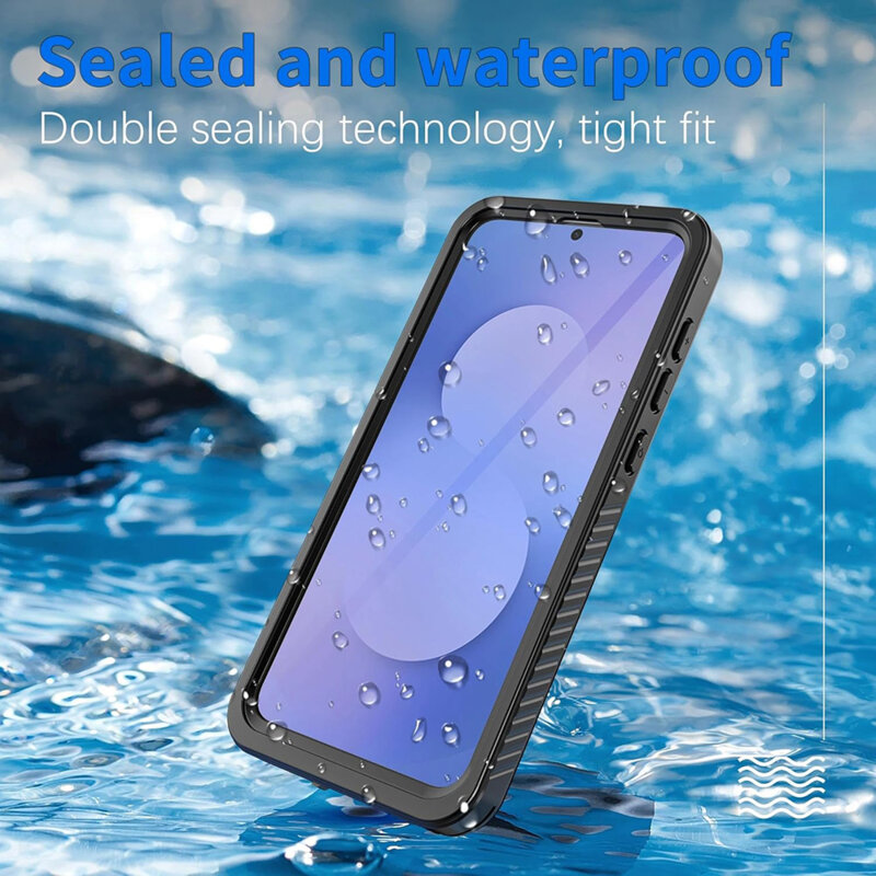 Husa impermeabila Samsung Galaxy S25 FE ShellBox Waterproof IP68, negru